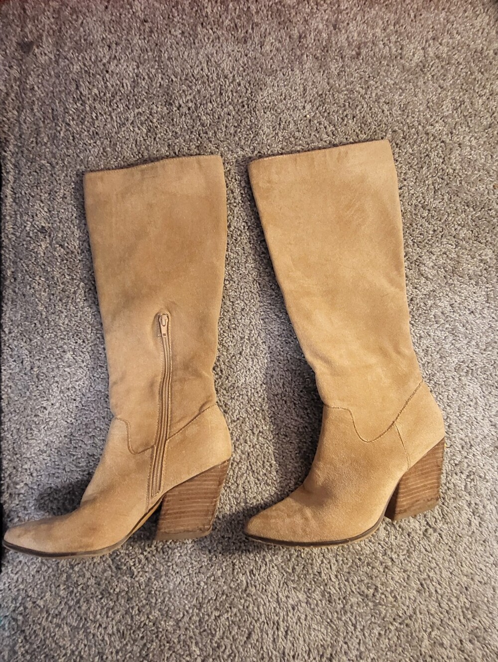 Oasis Society Knee High Suede Tan Boot